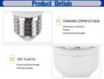 led 4u shaped light 16w ra80 for shop/restanrant/house with glass cover