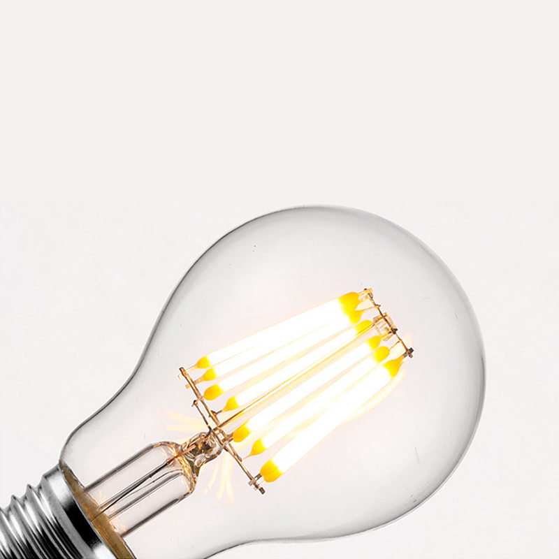 led a60 filament bulb 2w/4w/6w/8w energy saving ra80 for restaurant bar with glass cover
