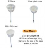 led downlight kit 5w ra80 for house/shop with pc/glass cover or pc lens