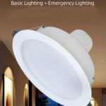 led emergency downlight 9w/12w emergency time 3h for office with plastic shell