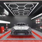 led hexagon car washing lighting 7w/9w/18w ra70 for car shop with aluminun or pc body