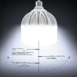 led industrial t shape bulb 40w/50w/60w/80w/100w high brightness ra80 for workshop with lampshade