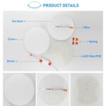 led round panel light pc cover with aluminum base 85mm/120mm/170mm/220mm