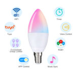 led smart bulb c35 5w ra80 for home/bar with pc cover