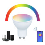 led smart bulb gu10 5w ra80 for home with pc cover