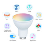 led smart bulb gu10 5w ra80 for home with pc cover