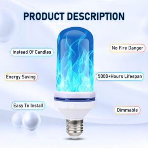 led smart flame bulb 6w ra80 for home with plastic cover