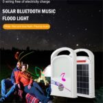 led solar music light 100w waterproof ip65 for outsides with abs housing
