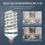 led spiral light 7w/9w/12w/16w/20w/24w/30w/36w ra80 for house/school/office with glass and pbt body