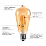 led st64 filament bulb 2w/4w/6w/8w energy saving ra80 for restaurant home with glass cover
