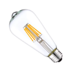 led st64 filament bulb 2w/4w/6w/8w energy saving ra80 for restaurant home with glass cover