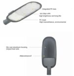 led street light 30w/50w/100w/150w/200w waterproof ip65 for road with die cast aluminum and pc lens