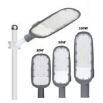 led street light 30w/50w/100w/150w/200w waterproof ip65 for road with die cast aluminum and pc lens