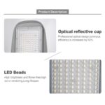 led street light 50w/100w/150w/200w waterproof ip65 for road with die cast aluminum housing