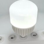 led t shape bulb 40w/50w/60w/80w/100w/120w 105lm/w for workshop with plastic coated aluminum housing