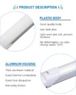 led t8 tube 9w/15w/18w ra80 for workshop/office with alumium base and pc cover