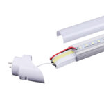 led t8 tube 9w/15w/18w ra80 for workshop/office with alumium base and pc cover