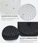 led ufo flood light 100w/150w/200w ip65 pf0.9 for workshop with die casting aluminum and pc cover
