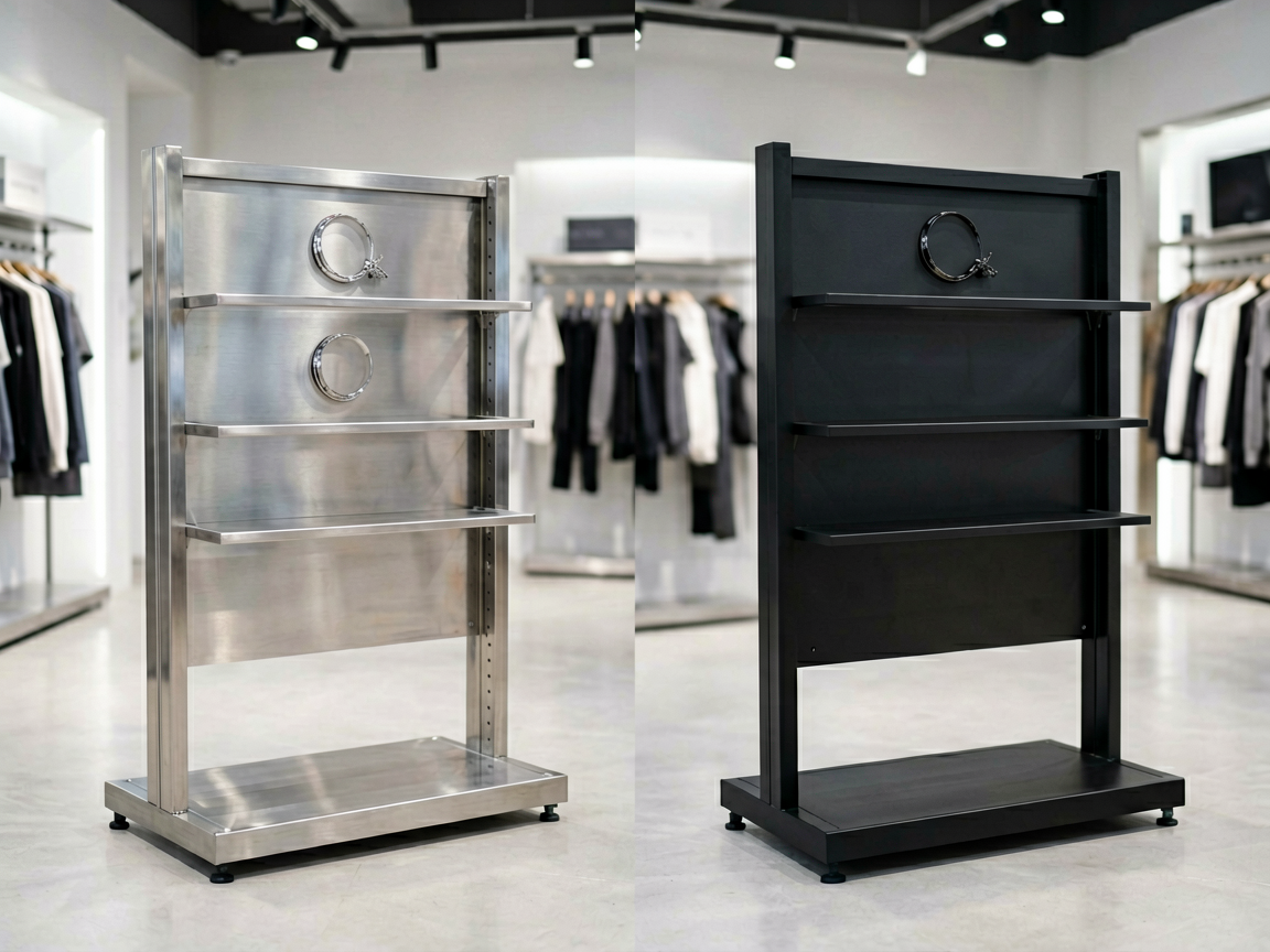 inline steel rack showroom